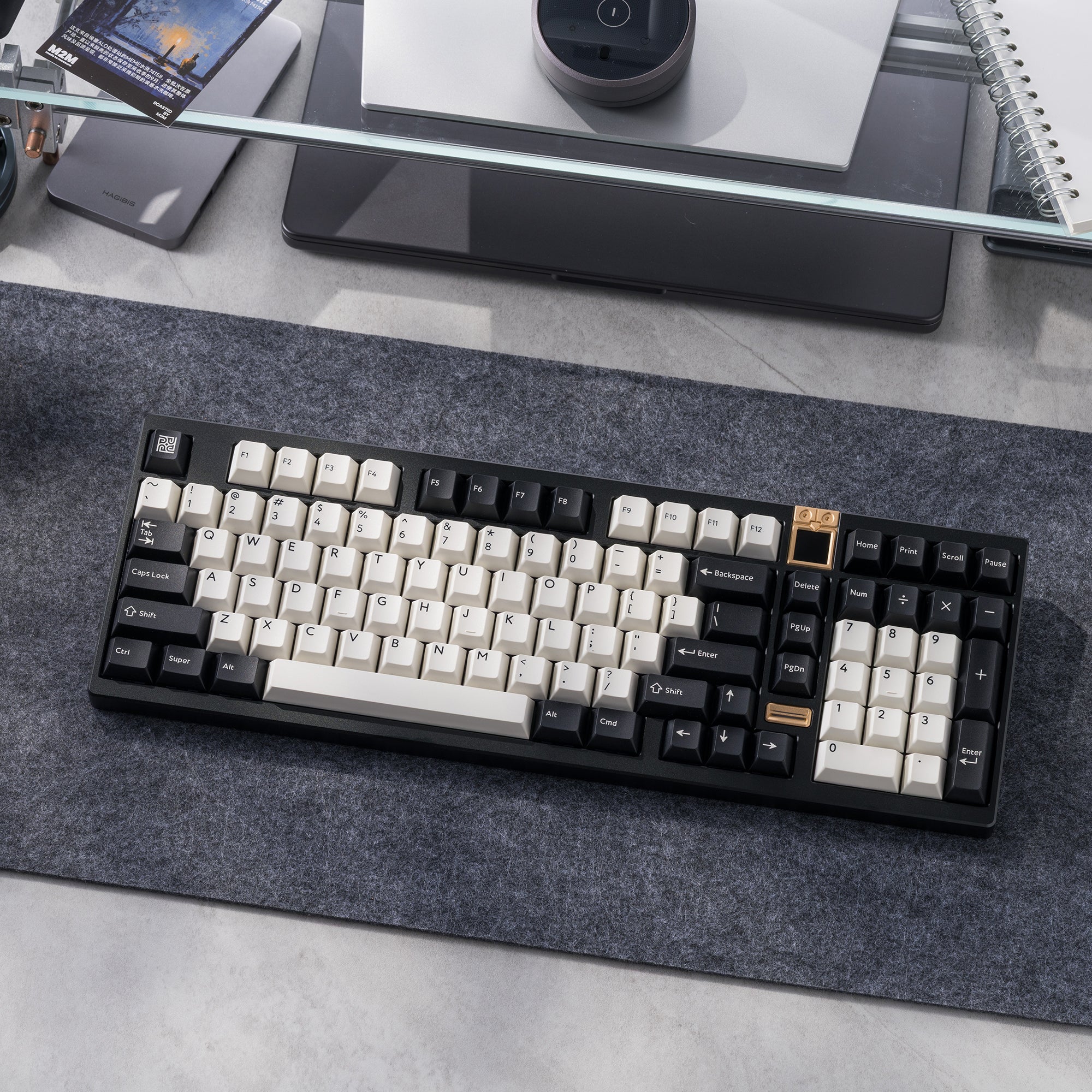 KBDfans Ready to use Athena 1800 Anodized Black with PBTfans Orbit