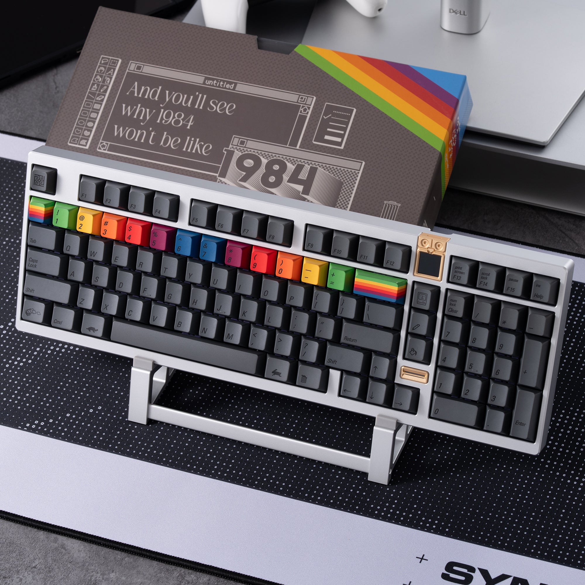 KBDfans Ready to use Athena 1800 with PBTfans 1984 Dark 2